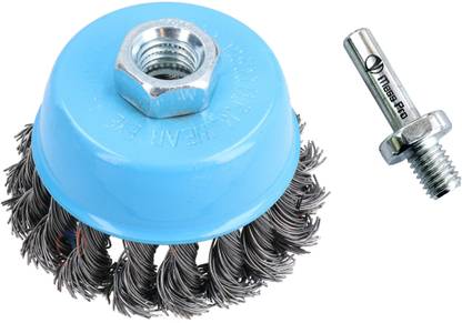 Mass Pro Twisted Knot Cup Brush For Angle Grinder Rust Paint Removal Brush+M10 Screw Wheel Brush