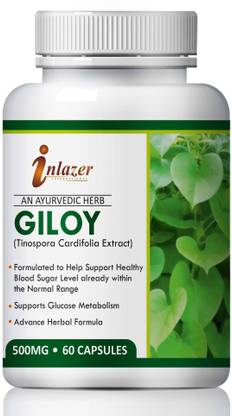 inlazer Giloy Capsules To Promotes Natural Detox By Stimulating Digestive Function.
