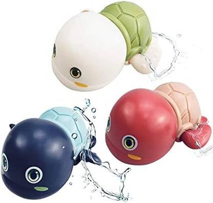 SR Toys Wind Up Swimming Tortoise Bath Toys for kids ( Pack of 3 ) (Tortoise) Bath Toy