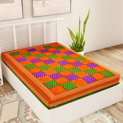 UNIQCHOICE Cotton Single Flat 120 TC Floral Bedsheet