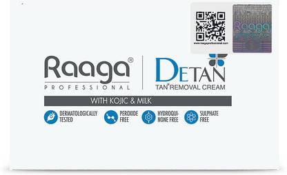 RAAGA PROFESSIONAL Professional De-Tan Tan removal Cream 72g (12g*6)