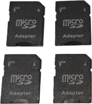 MAPLOX Micro SD Card Reader | Micro SD To SD Card Adapter | ( Black , Pack of 4 ) Card Reader