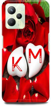 JUGGA Back Cover for realme C35, RMX3511, K LOVES M NAME,K NAME, M LETTER, ALPHABET,K LOVE M NAME
