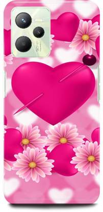 JUGGA Back Cover for realme C35, RMX3511, HEART, PINK, HEART, DIAMOND, LOVE, COUPLE
