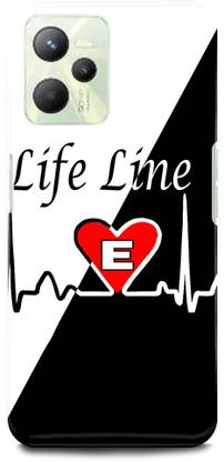 JUGGA Back Cover for realme C35, RMX3511, E, NAME, LETTER, ALPHABET, LIFELINE