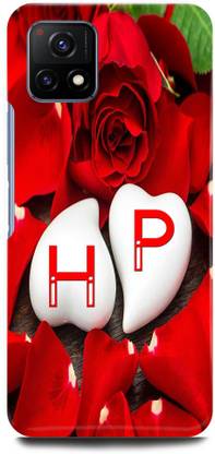 JUGGA Back Cover for Vivo Y72 5G, V2060, H LOVES P NAME,H NAME, P LETTER, ALPHABET,H LOVE P NAME