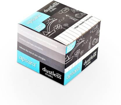 APSARA Dustless Chalks 100 Pcs Non Toxic White