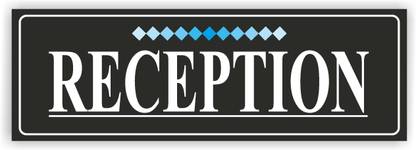 GOODPRINTZONE Reception Sign Board Print On 5mm Thick Sunboard Size 6X12 Inch Pack Of 1 Emergency Sign