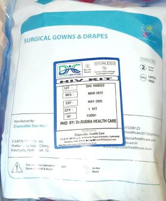 Dr.RUDRA DISPOSABLE HIV PROTECTION KIT Gown Hospital Scrub