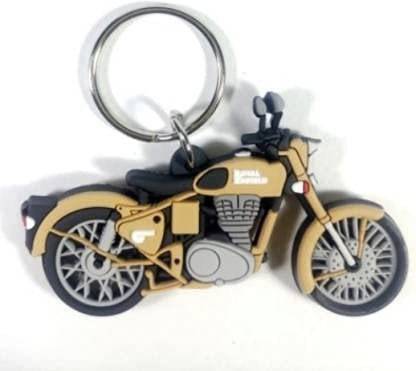 kitton Royal Enfield Bike Hard Rubber Design Key Chain for Men and Women-Multicolour Key Chain