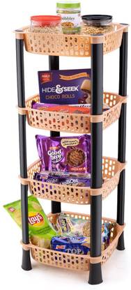 Blink Kitchenware Plastic 4 Layer Premium Basket for Kitchen Storage,Office Use,Vegetable or Fruit Basket Storage Basket