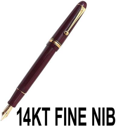 PILOT CUSTOM 74 DARK RED RESIN WITH GOLD TRIM – 14KT FINE NIB Fountain Pen