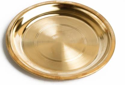 Alodie Brass Special Puja Plate Small Dinner Plate