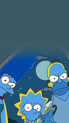 The Simpsons Cartoon Homer Lisa Marge Simpson Matte Finish Poster Paper Print