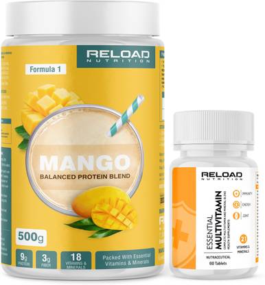 RELOAD NUTRITION Weight Loss Formula 1 Combo Protein Powder & Multivitamin Tablets, Protein Shake