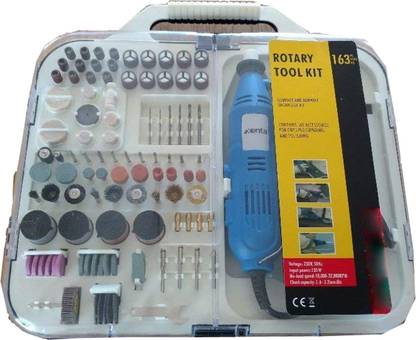uptoak Handheld Grinding Electric Mini Grinder Kit, 163 Pieces 135W Portable Hobby Rotary Tools Kit Accessory with Flex Shaft Rotary Tool