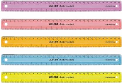 APSARA Shatter Resistant Scale 30cm Pack Of 5 Ruler