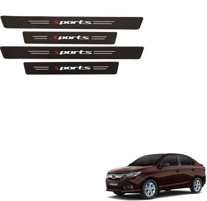 SEMAPHORE Decorative Carbon Fiber Car Anti-Scratch Sticker For Honda Amaze Door Sill Plate