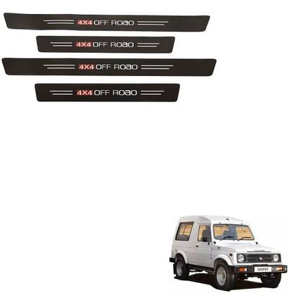 SEMAPHORE Decorative Carbon Sticker 4x4 OFFROAD For Maruti Gypsy 1000 Door Sill Plate