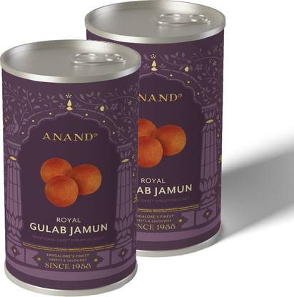 ANAND Royal Gulab Jamun - Ready To Eat 500g Each (Pack of 2) Tin