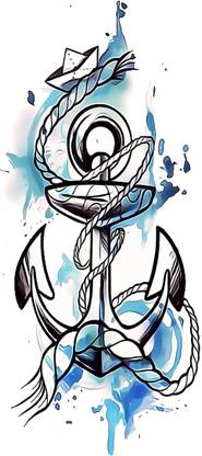 Ordershock Ship Anchor Tiger Tattoo Stickers For Male And Female Tattoo Body Art