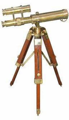 Sian Brass Handicraft SIAN 15" Solid Brass Telescope with Tripod Stand Decorative Collectable Catadioptric Telescope