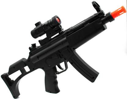 Funport Toy MP5 Gun with Light, Simulated Smoke Effect, Barrel Flame Effect & Vibration Guns & Darts