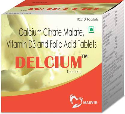delcium Calcium Citrate Malate Vitamin D3 and Folic Acid
