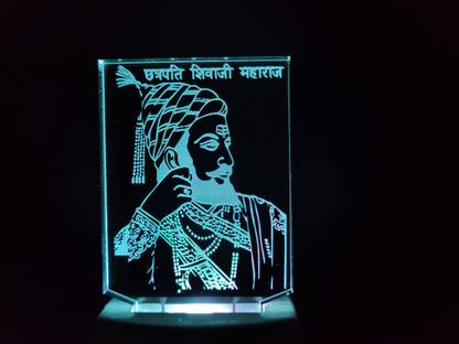 kampbros CHHATRAPATI SHIVAJI MAHARAJ Acrylic 3D Illusion RGB 7 Colour LED Plug and Play Night Lamp