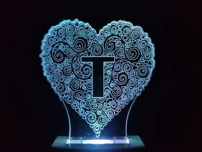 Gadgets World ALPHABET T Night Lamp Night Lamp