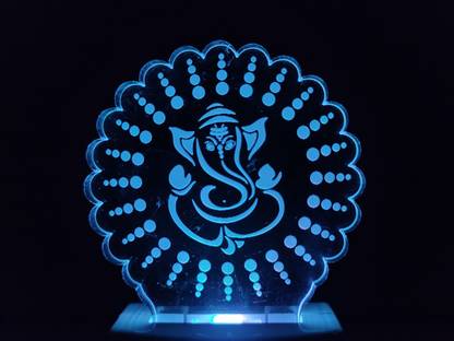 Gadgets World GANESHA IN CHAKRA Night Lamp Night Lamp