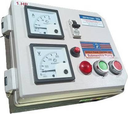 rc electric india 1.0 HP SINGLE PHASE SUBMERSIBLE CONTROL PANEL PVC BOADY Water Pump Starter