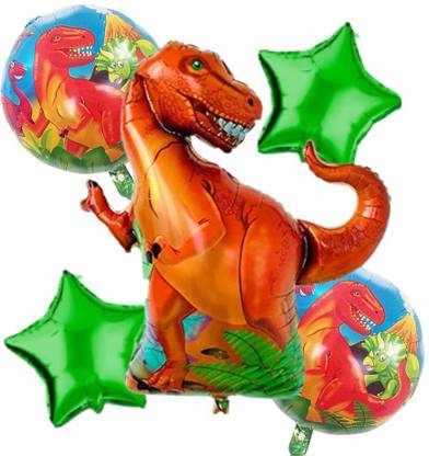 XBH Printed Dinosaur Design Combo Set Aluminium Foil Balloons Balloon