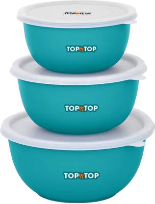 Topmtop Stainless Steel Serving Bowl Microwave Bowl Set (450ml +900ml+1350ml),