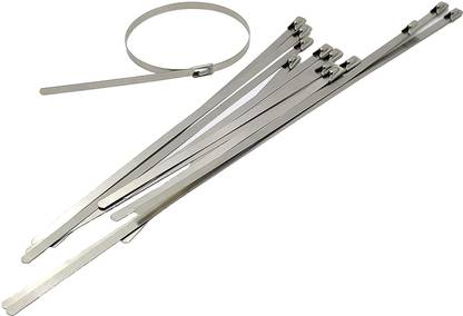 Craft Innovators 100Pcs SS Cable Ties (Width 4.6mm, Length 12Inches) Stainless Steel Stainless Steel Cable Tie