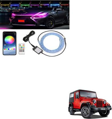 SEMAPHORE Car Hood Strip Light, APP and Remote Control For Mahindra Thar Car Fancy Lights