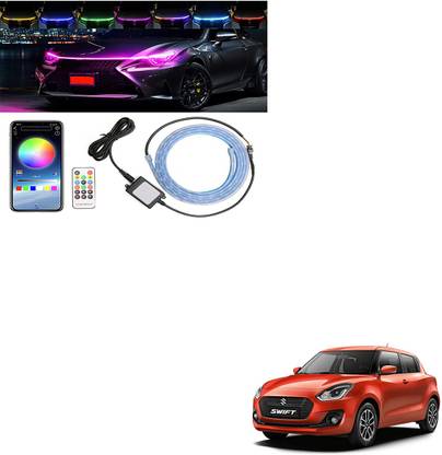 SEMAPHORE Car Hood Strip Light, APP and Remote Control For Maruti Swift Car Fancy Lights