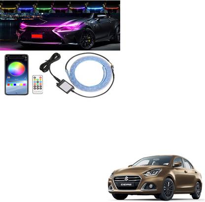SEMAPHORE Car Hood Strip Light, APP and Remote Control For Maruti Swift Dzire Car Fancy Lights