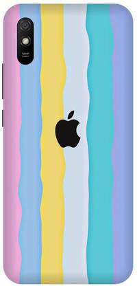 LAXZONE BACK COVER Back Cover for redmi 9a( rainbow appie) PRINTED BACK COVER
