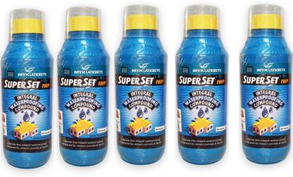 MYK LATICRETE SuperSet IWP Pack of 5 (1 Litre Each) Integral Waterproofing Compound Crack Filler