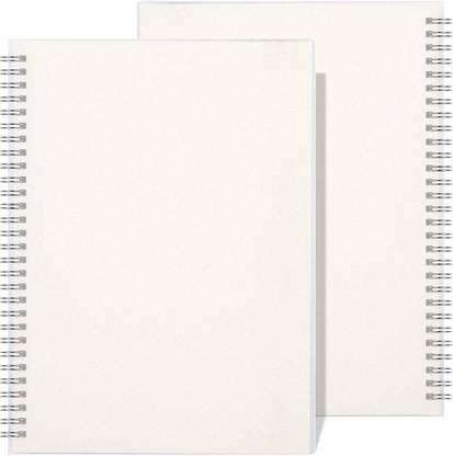 INNAXA B5 Blank Wirebound/Spiral Notebook-2 Per Pack B5 Notebook Blank 160 Pages