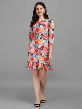 Women High Low Multicolor Dress