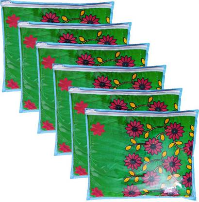 Aavni High Quality (80gsm non woven fabric) Pack Of 6 Pieces Non Woven Single Saree Cover Travelling Organise,Garment Cover, Gift Organiser For Women