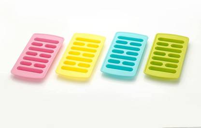 VG craft Kit kat Shape Ice Stick Tray Ice Cube Mold for Water Battle Pack of 4 Pcs Multicolor Plastic Ice Cube Tray