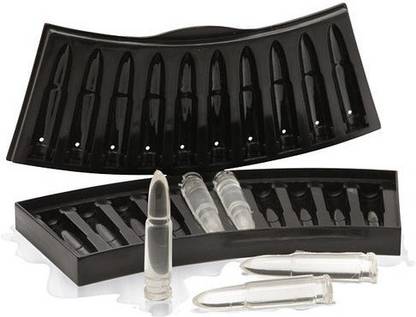 Frackson AK-47 Ice Cube Trey Unique Reusable Chilling Rocks Birthday Ideas. Black Plastic Ice Cube Tray