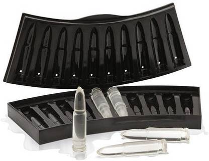 Frackson AK-47 Ice Cube Trey Unique Reusable Chilling Rocks Birthday Ideas Black Plastic Ice Cube Tray