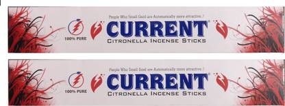 Grahshanti Current Citronella Mosquito Incense Sticks Pack of 24 Natural