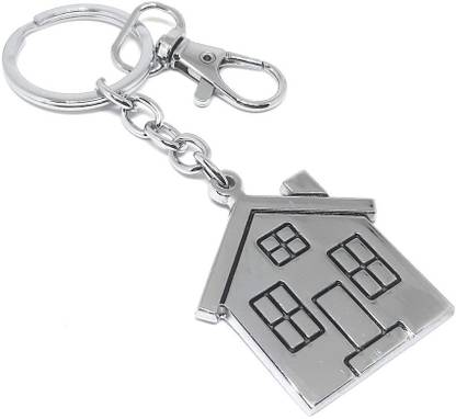 Aura Cute House Shaped Gift Keyring Keychain For New House Home Housewarming Metal Key Chain