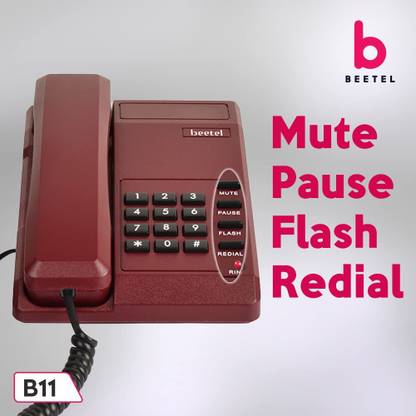 Beetel push button phone Corded Landline Phone with Answering Machine