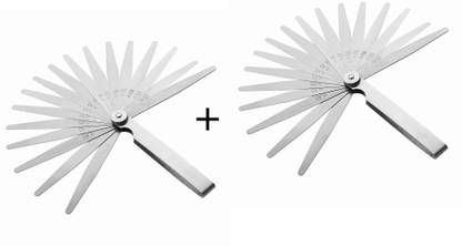 SAMENX Feeler Gauge .05 to 1.00 MM with 20 Blade Feeler Valves Measure Tool (Pack of 2) Pin Gauge